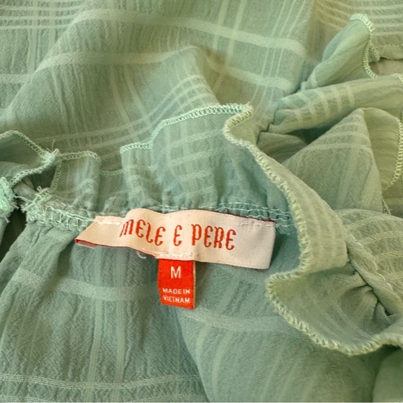 MELE E PERE Green blouse Size m - Picture 4 of 4